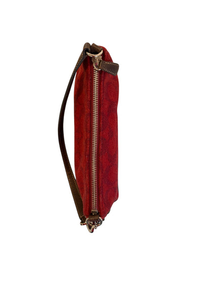 Coach Signature Red Demi Woolen Shoulder Bag