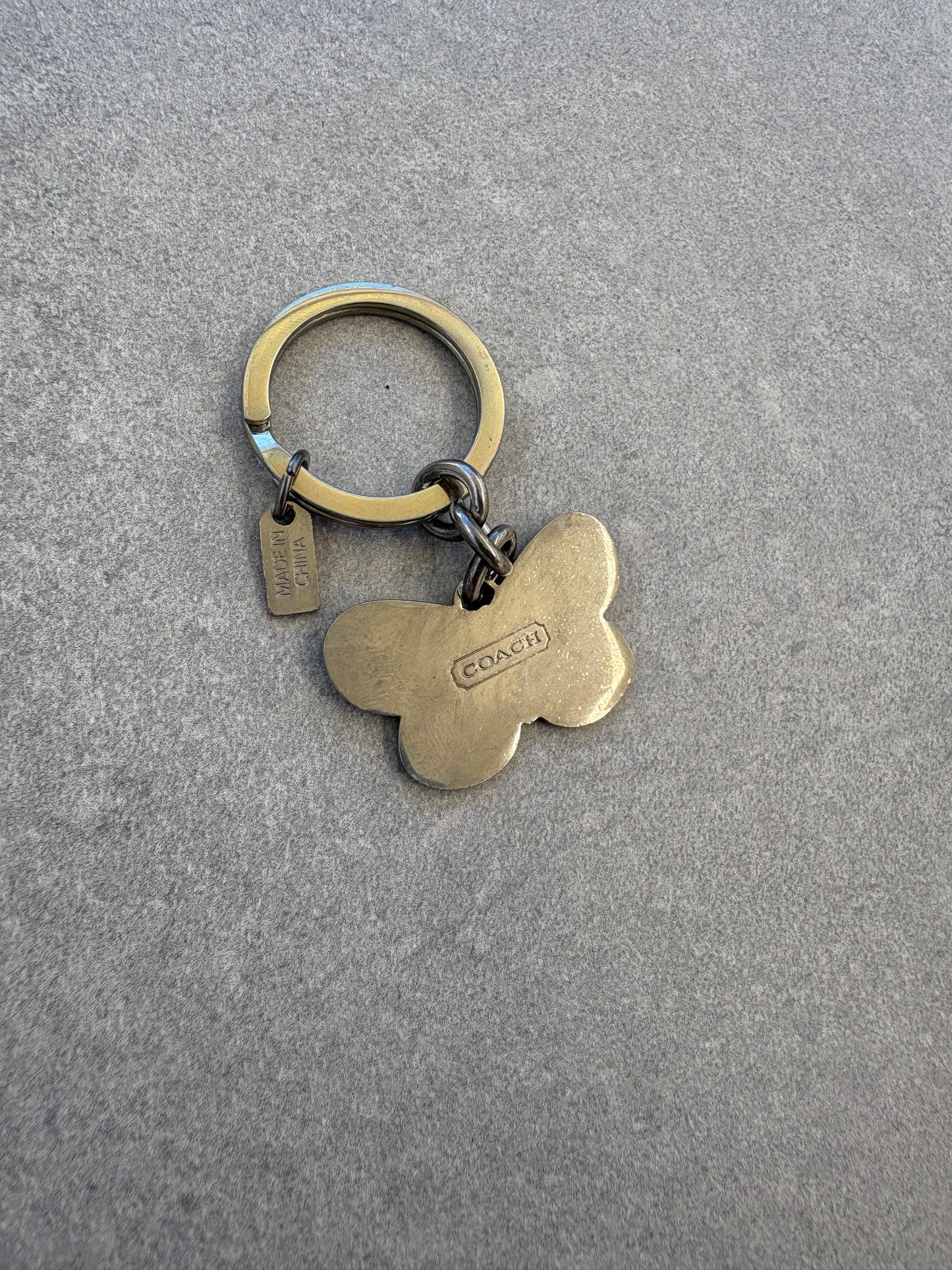 Coach Pink Butterfly Keyring