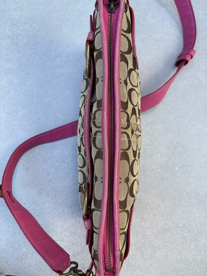 Coach Pink Signature Monogram Bag