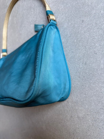 Prada Nylon Tessuto Accessory Pouch Blue
