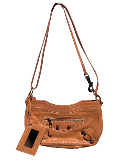 Balenciaga Orange Leather City Hip Crossbody Bag 2000s