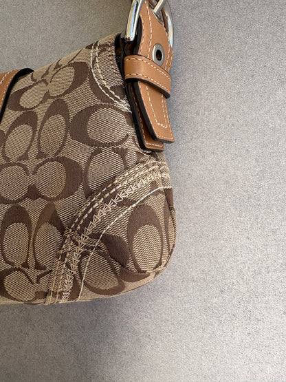 Coach Soho Brown Monogram Shoulder Bag