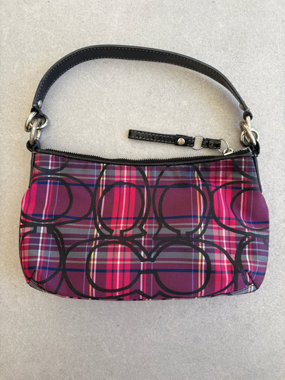 Coach Poppy Tartan Monogram Shoulder Bag