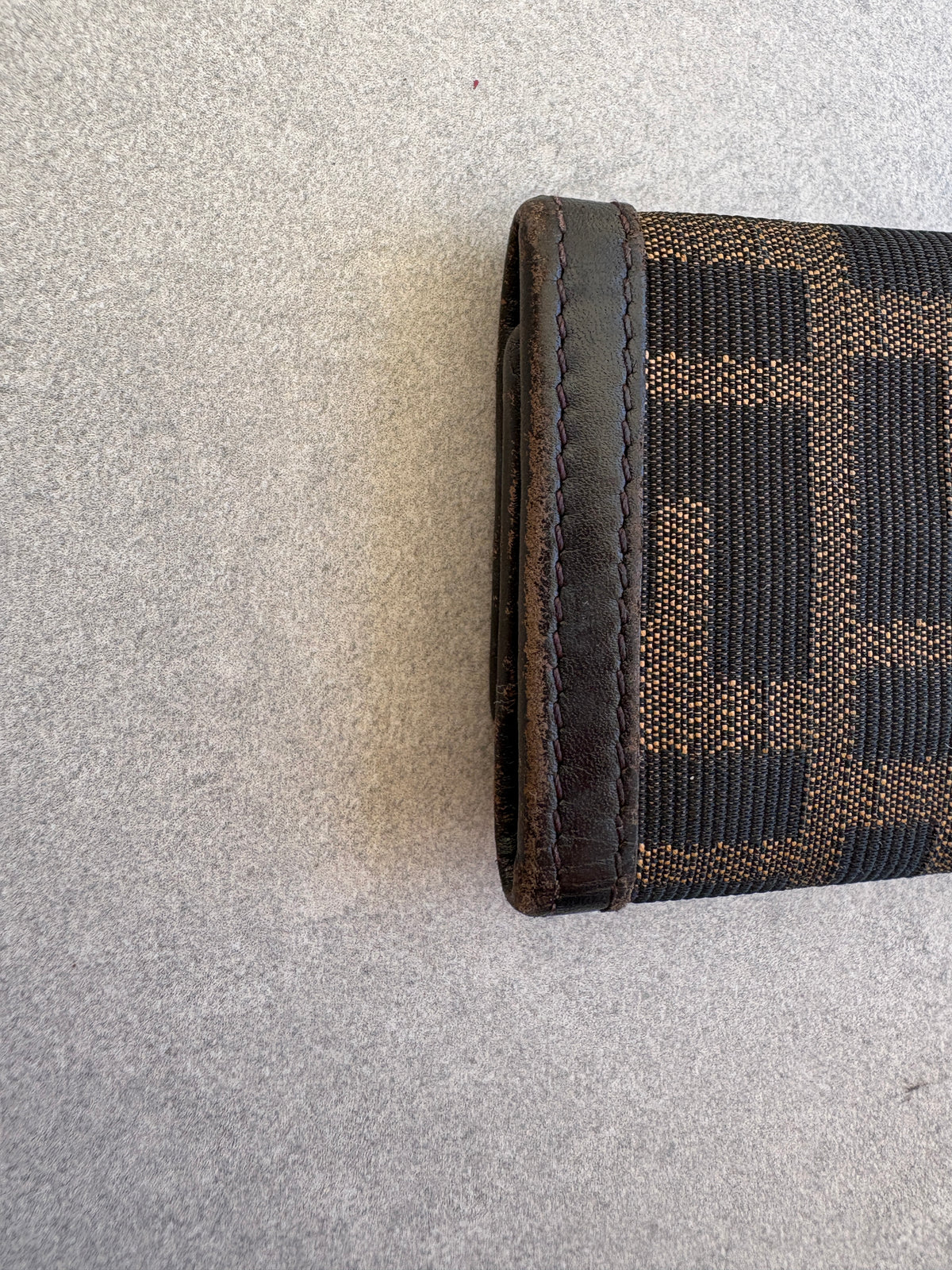 Fendi Zucca Canvas and Leather Key Holder