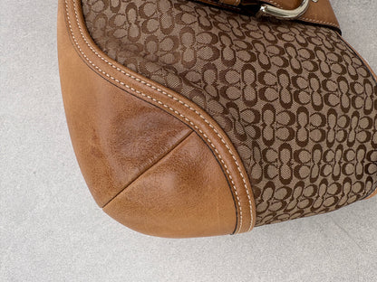 Coach Brown Monogram Signature Shoulder Bag