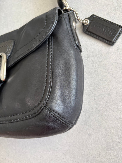 Coach Soho Black Leather Shoulder Bag