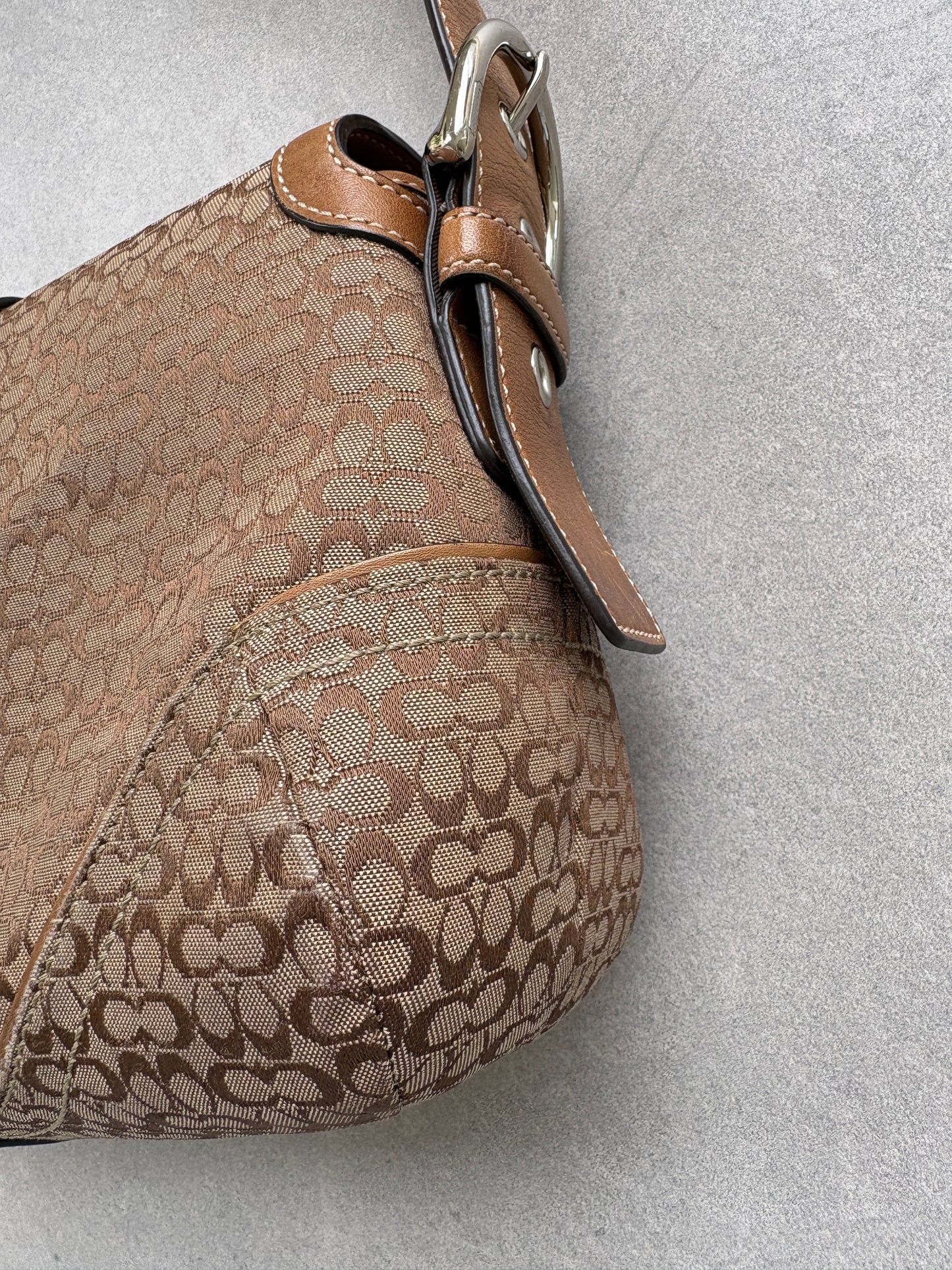 Coach Soho Brown Monogram Shoulder Bag