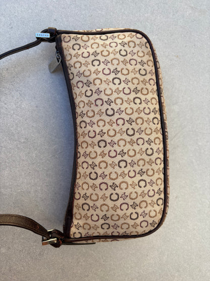 Celine Brown Monogram Macadam Shoulder Bag