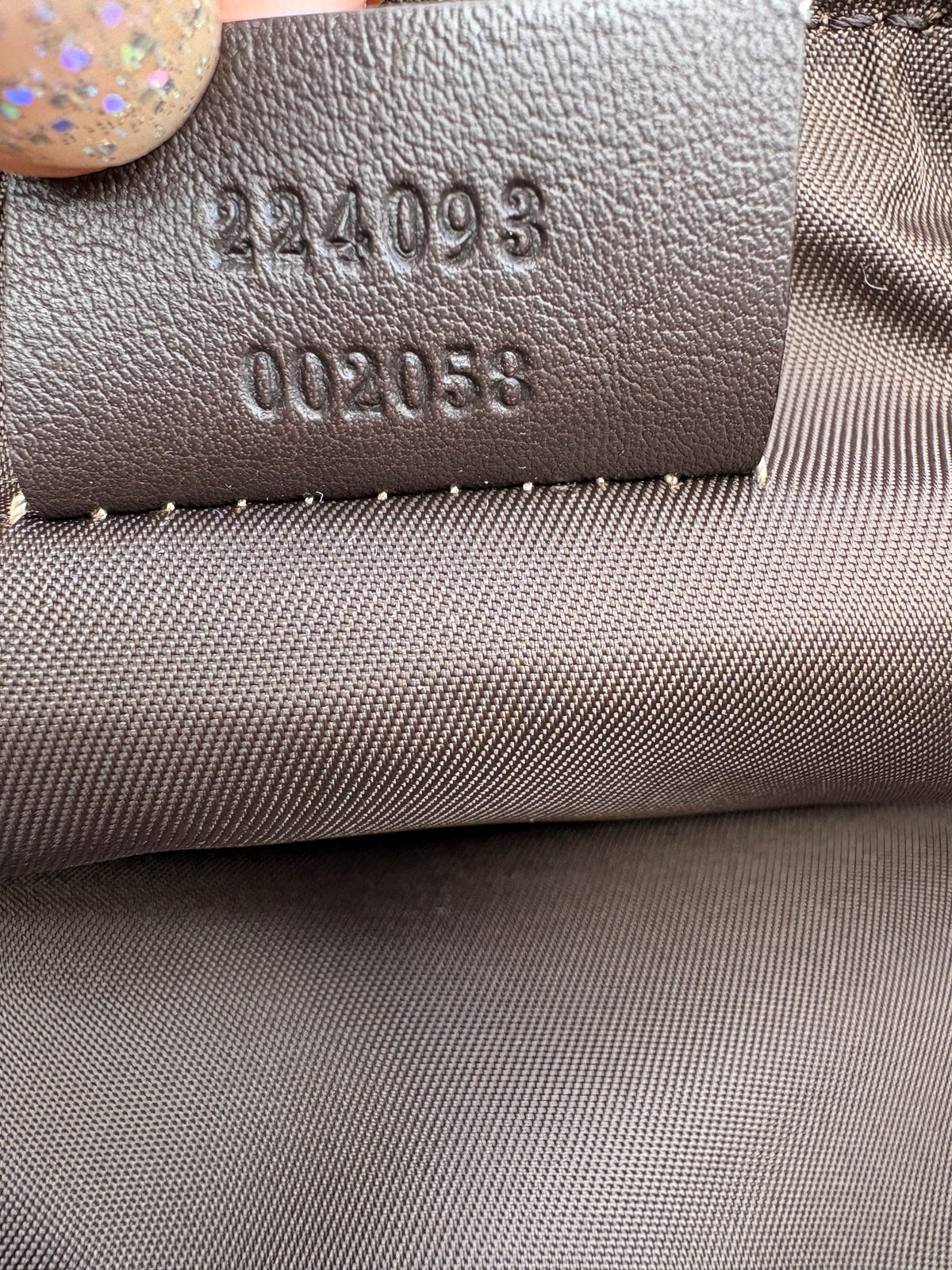 Gucci GG Canvas Pochette with Black Trim