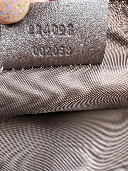 Gucci GG Canvas Pochette with Black Trim
