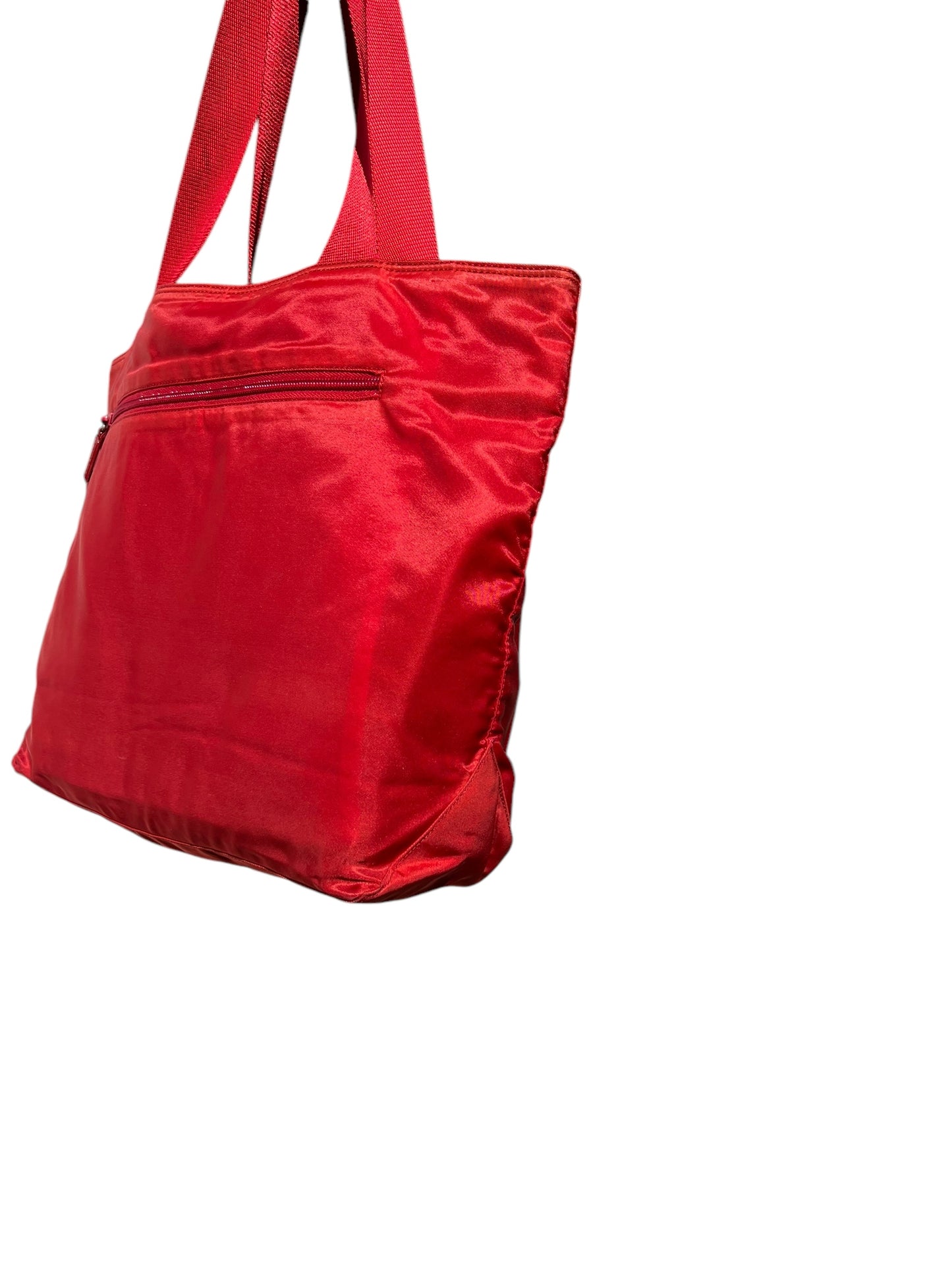 Prada Nylon Tote Bag Red
