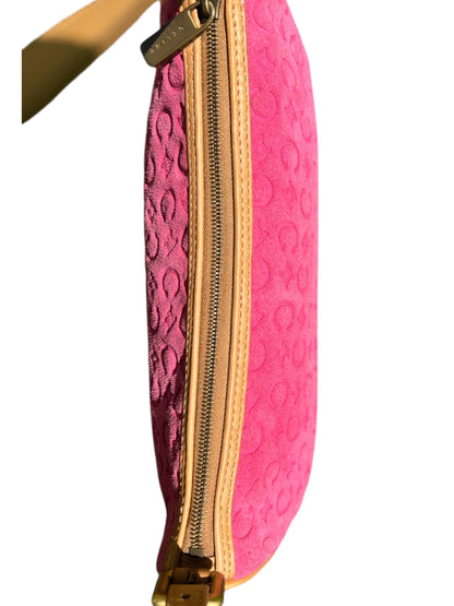 Celine Pink Suede Shoulder Bag