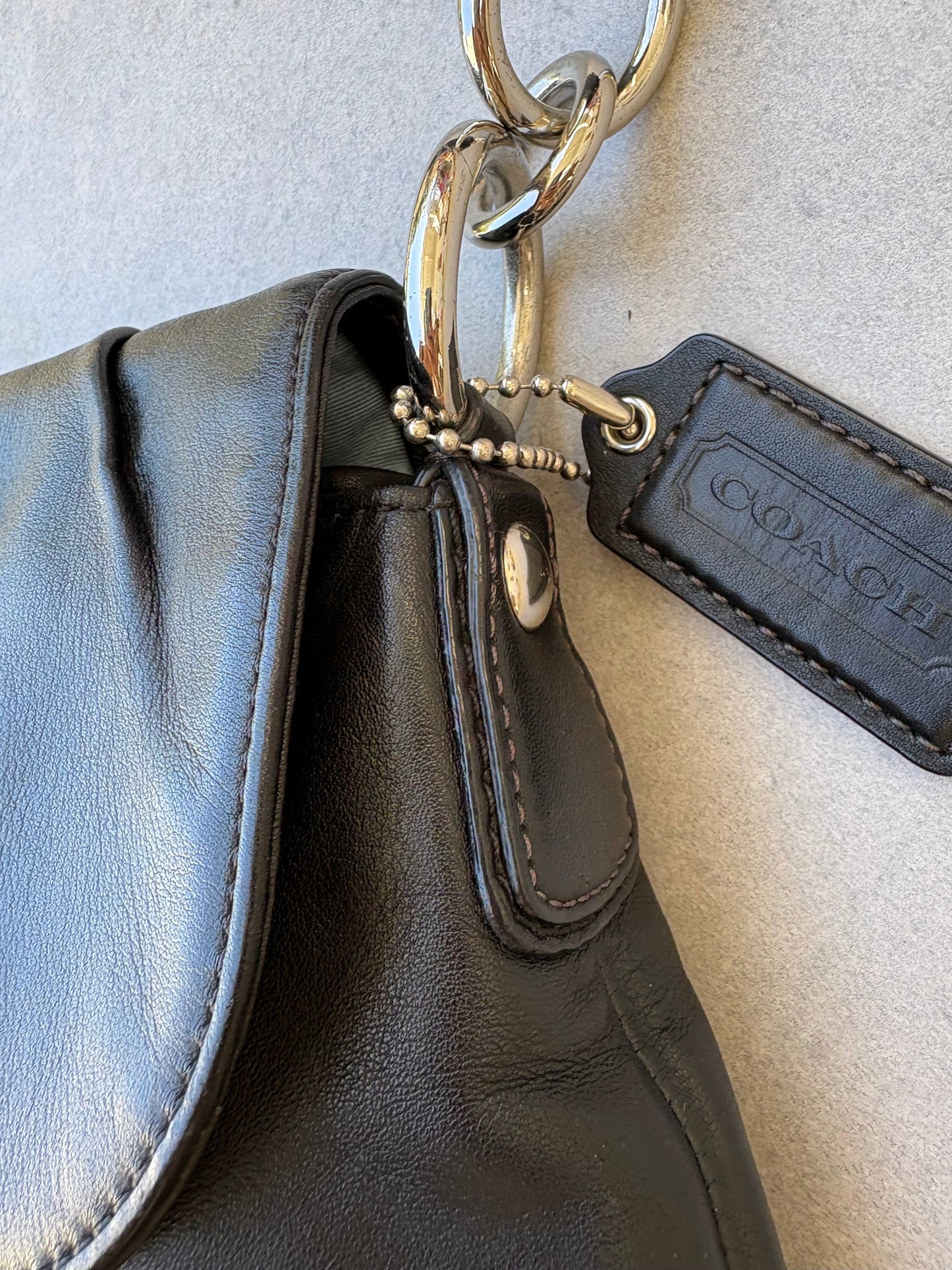Coach Soho Black Leather Shoulder Bag