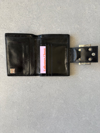 Fendi Black Canvas and Leather Wallet