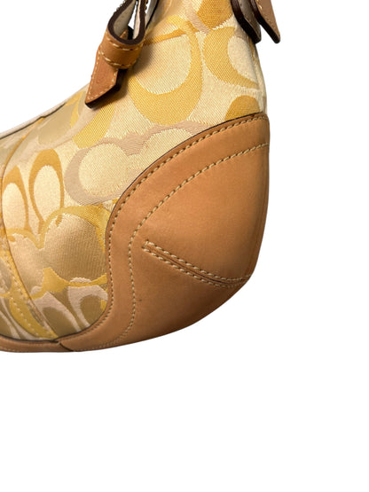 Coach Yellow Signature Monogram Shoulder Bag