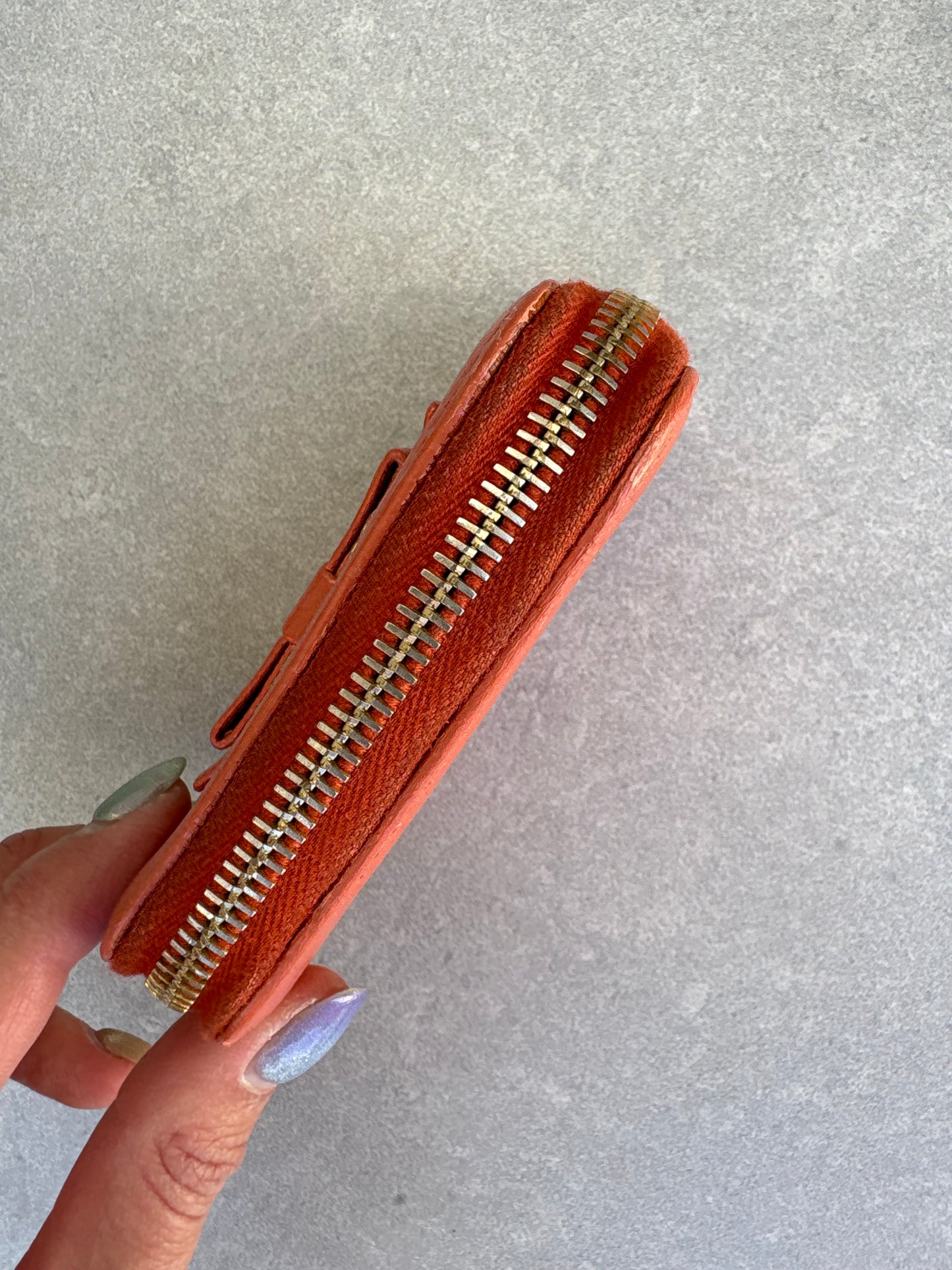 Miu Miu Orange Zipper Wallet