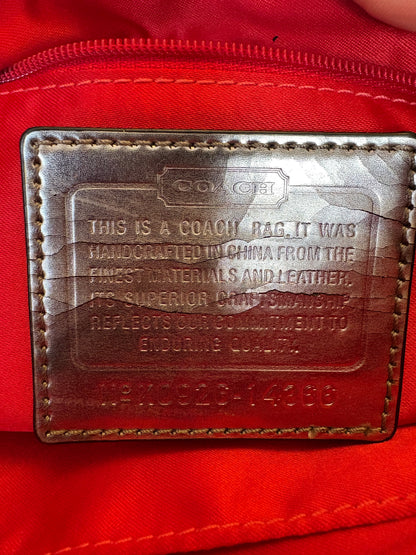 Coach Poppy Tartan Two Way Shoulder Bag