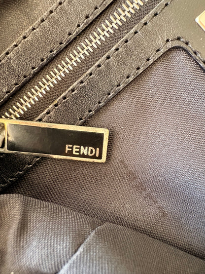 Fendi Zucca Shoulder Bag Black