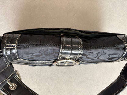Coach Soho Black Monogram Shoulder Bag