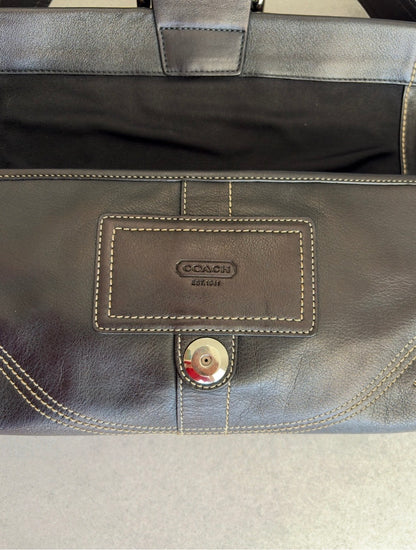 Coach Soho Black Leather Shoulder Bag