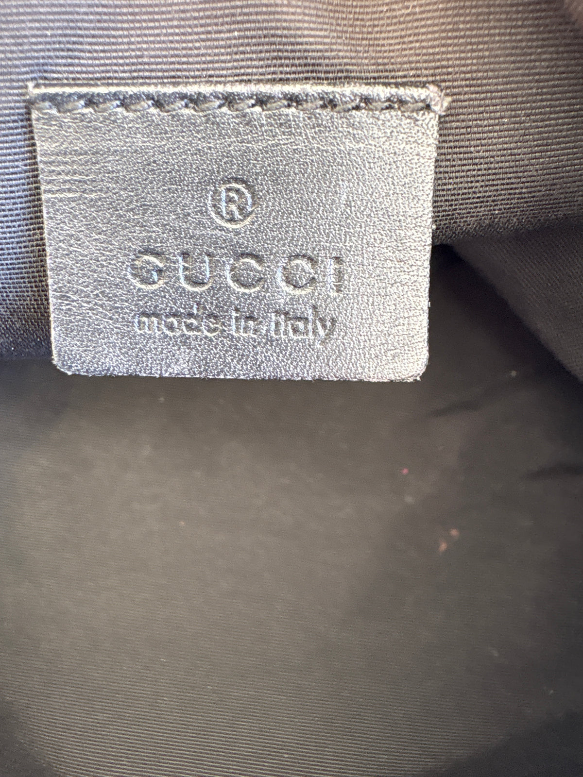Gucci Black GG Canvas and Leather Pochette