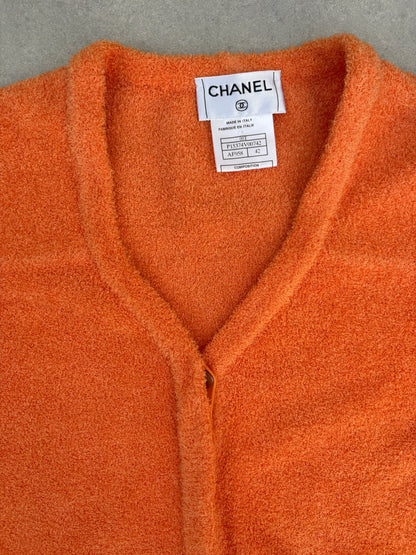 Chanel Orange Cardigan Size M