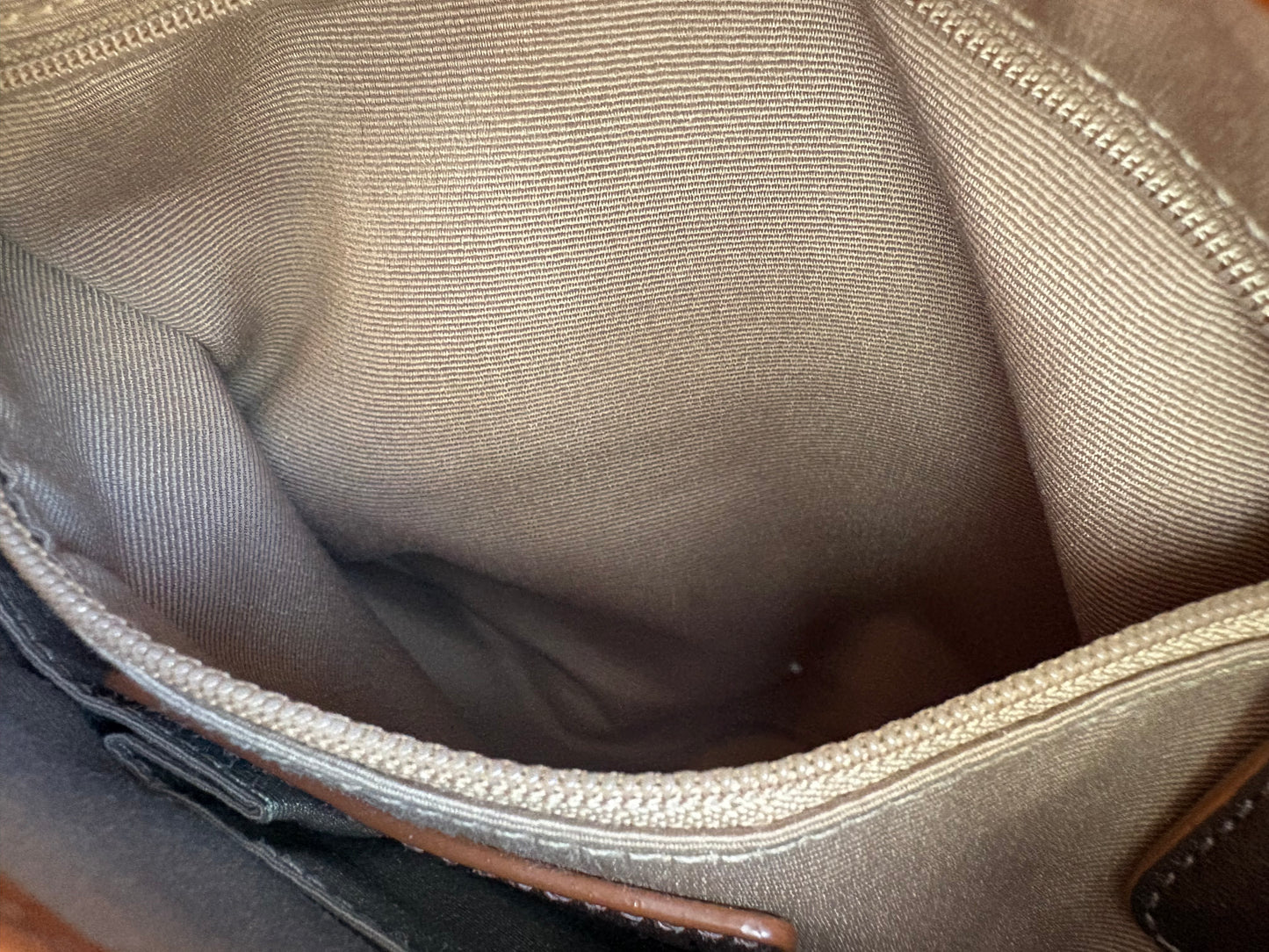 Coach Soho Cream and Brown Leather Shoulder Bag