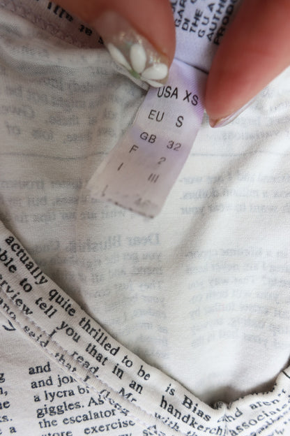 John Galliano Newspaper Top Size