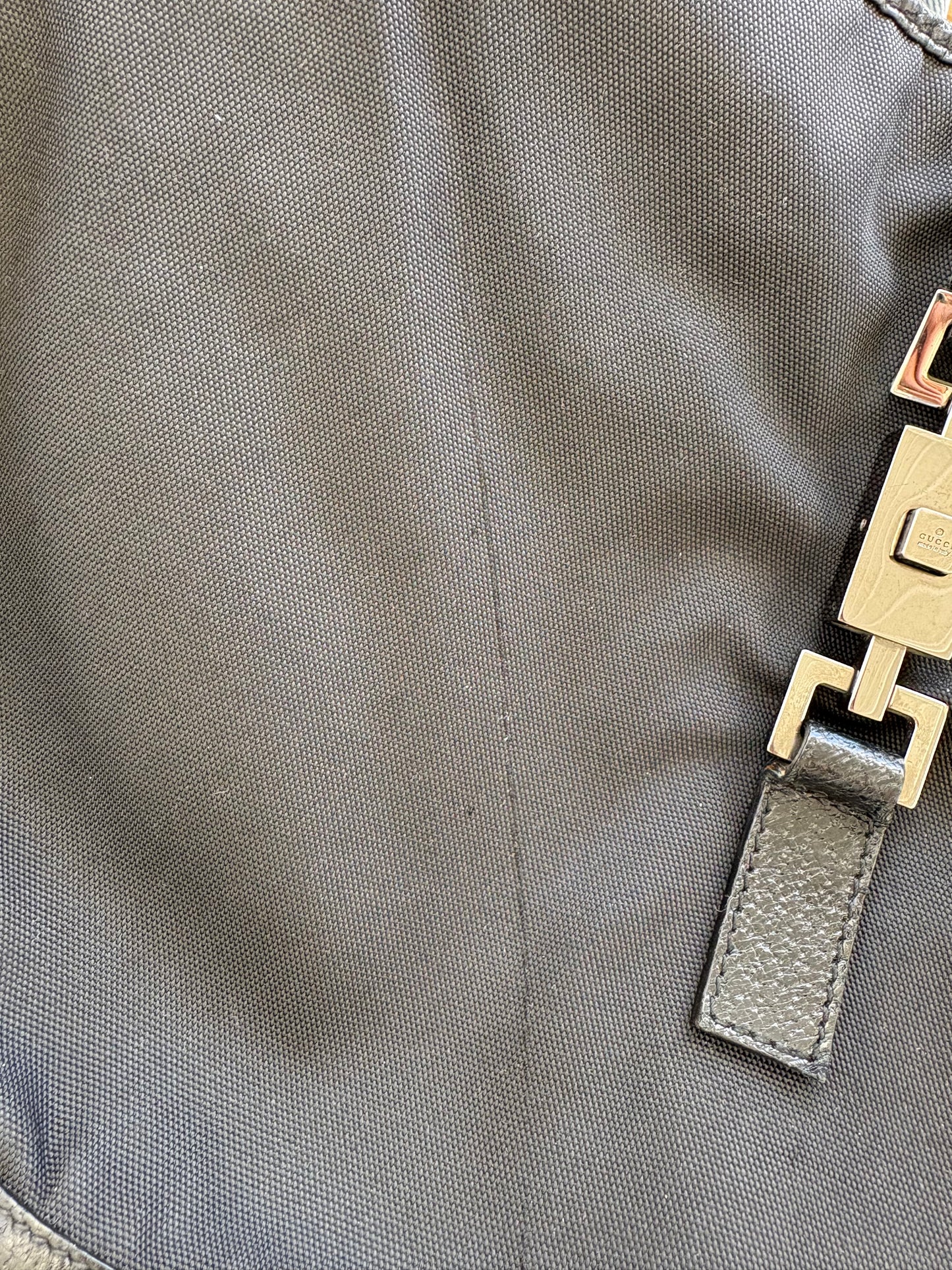 Gucci Black Leather and Material Jackie Bag