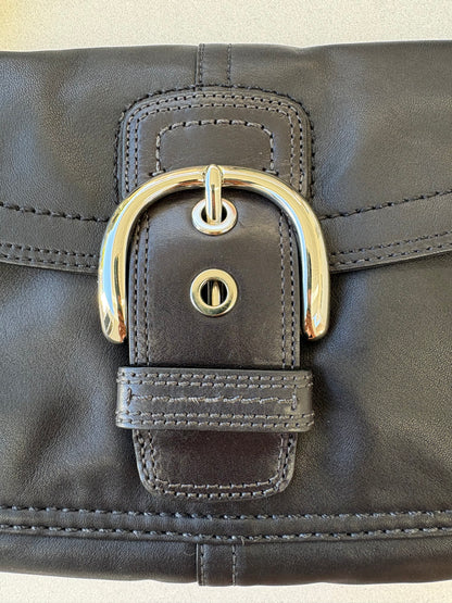 Coach Soho Black Leather Shoulder Bag