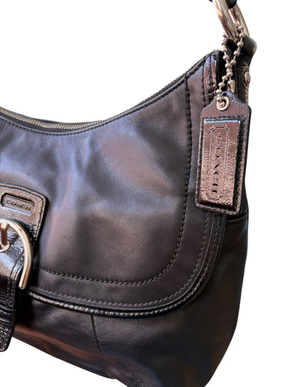 Coach Soho Buckle Black Leather Shoulder Bag