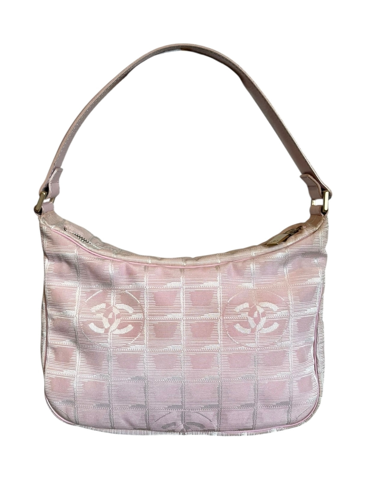 Chanel Pink Travel Line Shoulder Bag 2000s