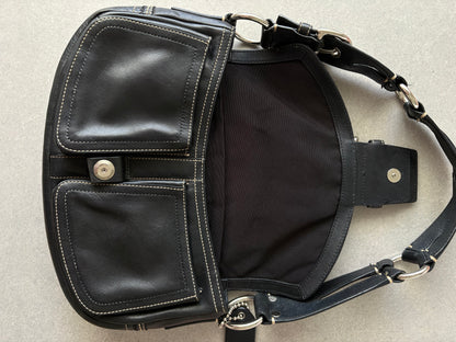 Coach Soho Black Leather Shoulder Bag