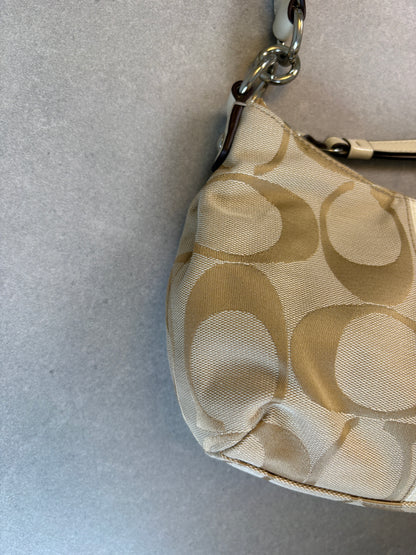 Coach Poppy Beige Shoulder Bag