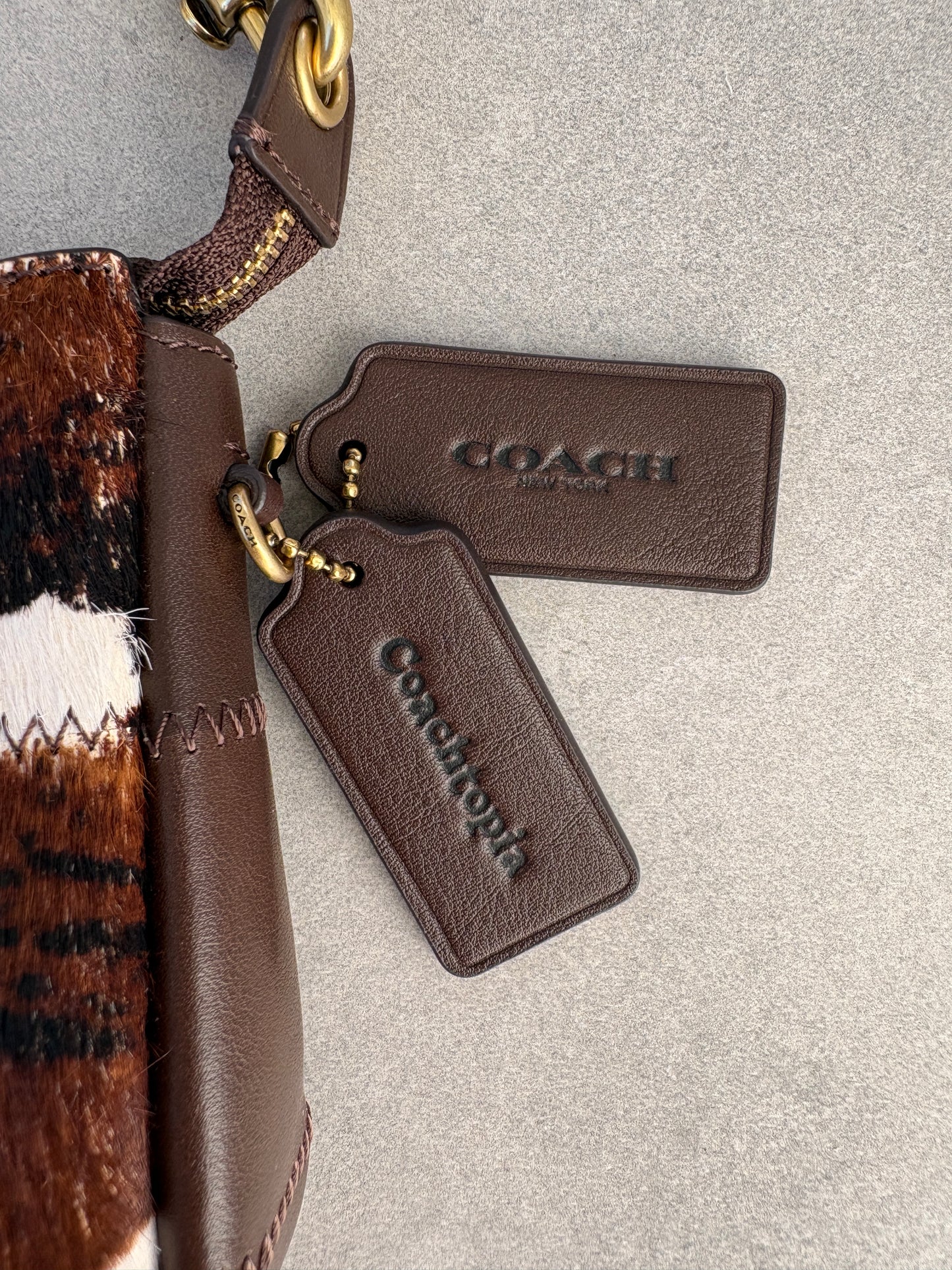 Coachtopia Cowprint Shoulder Bag