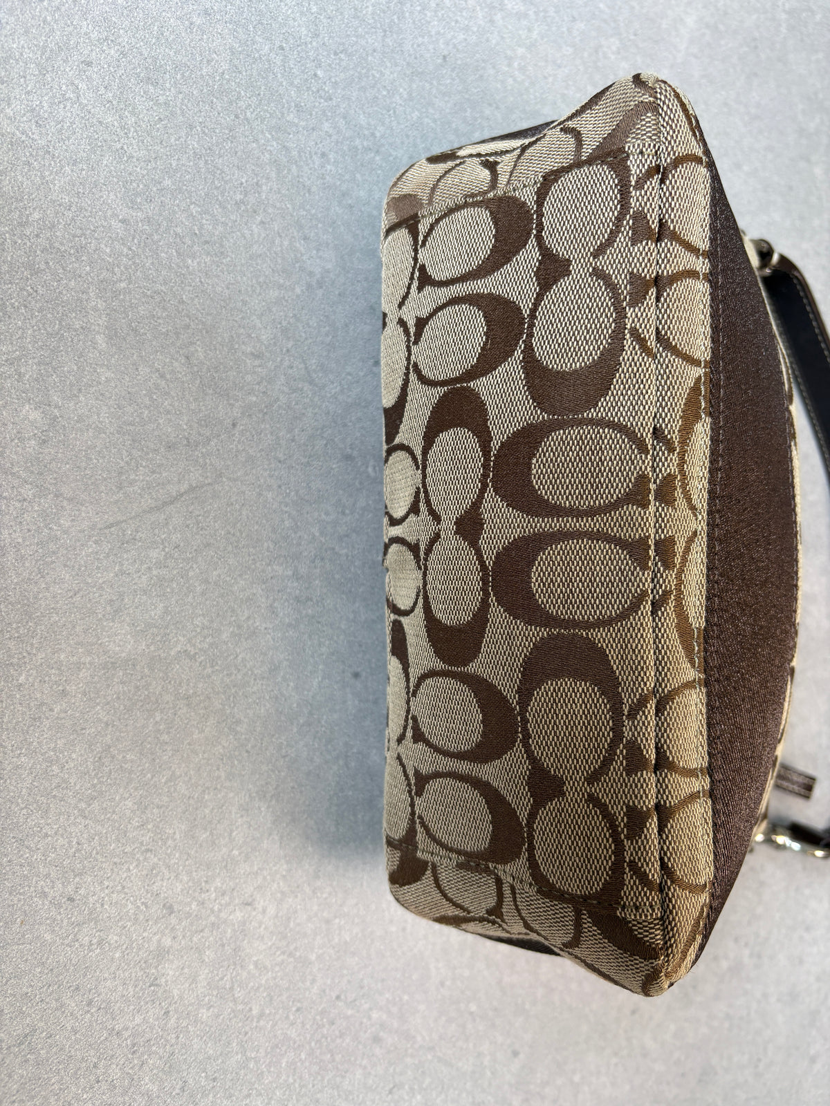 Coach Beige and Brown Pouch