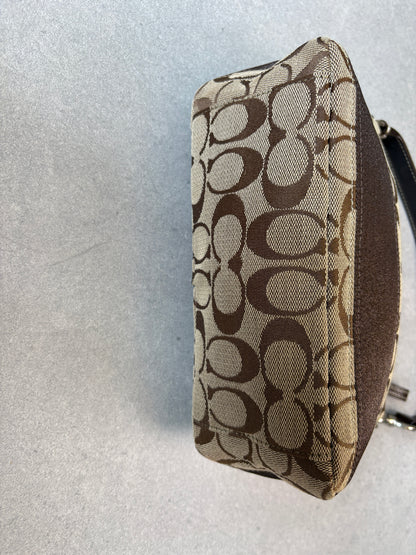 Coach Beige and Brown Pouch