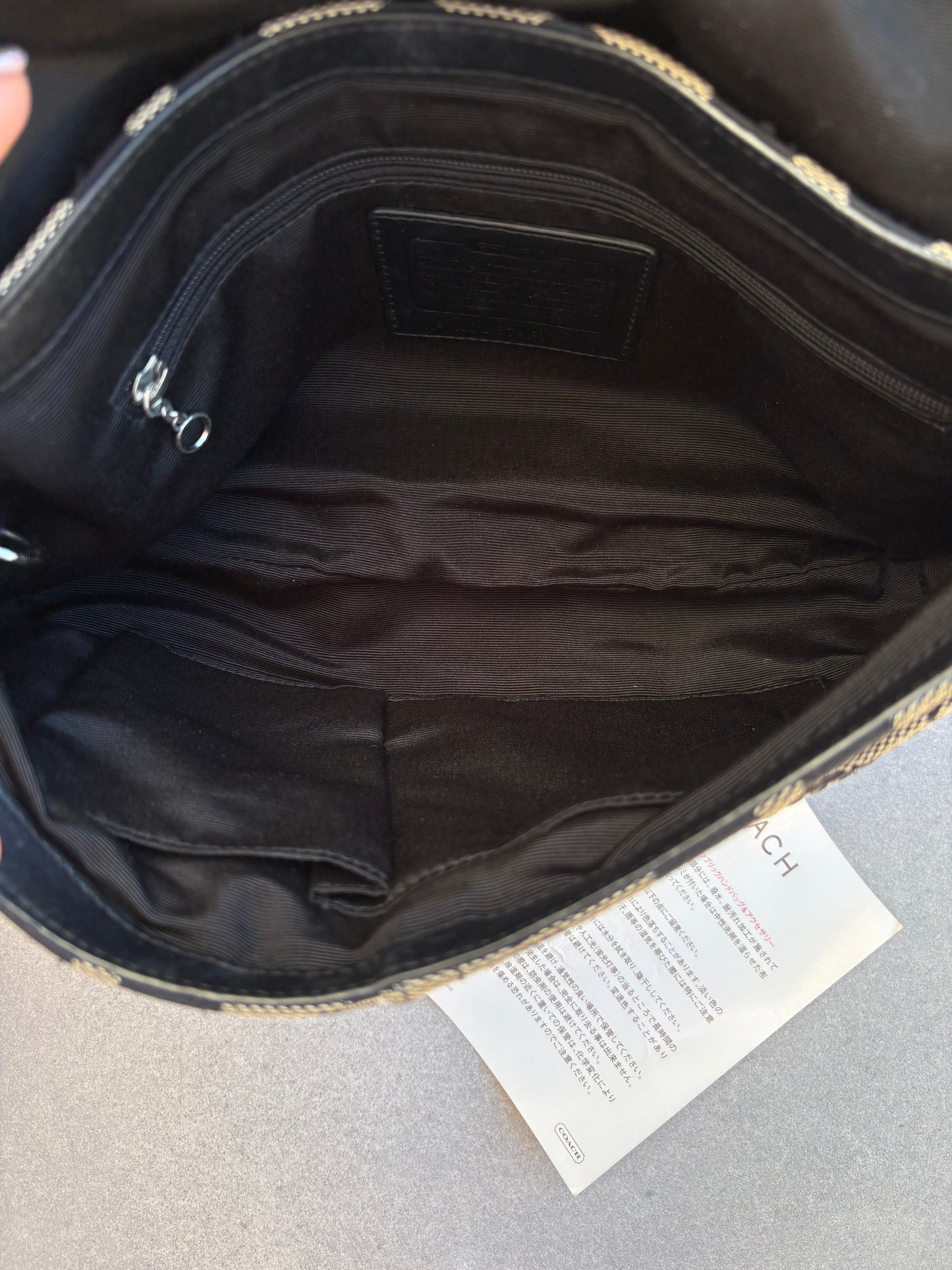 Coach Soho Black and Grey Monogram