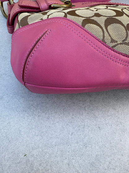 Coach Pink Signature Monogram Bag
