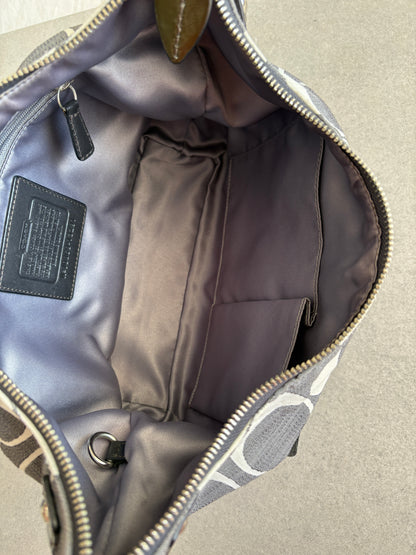 Coach Grey Monogram Shoulder Bag