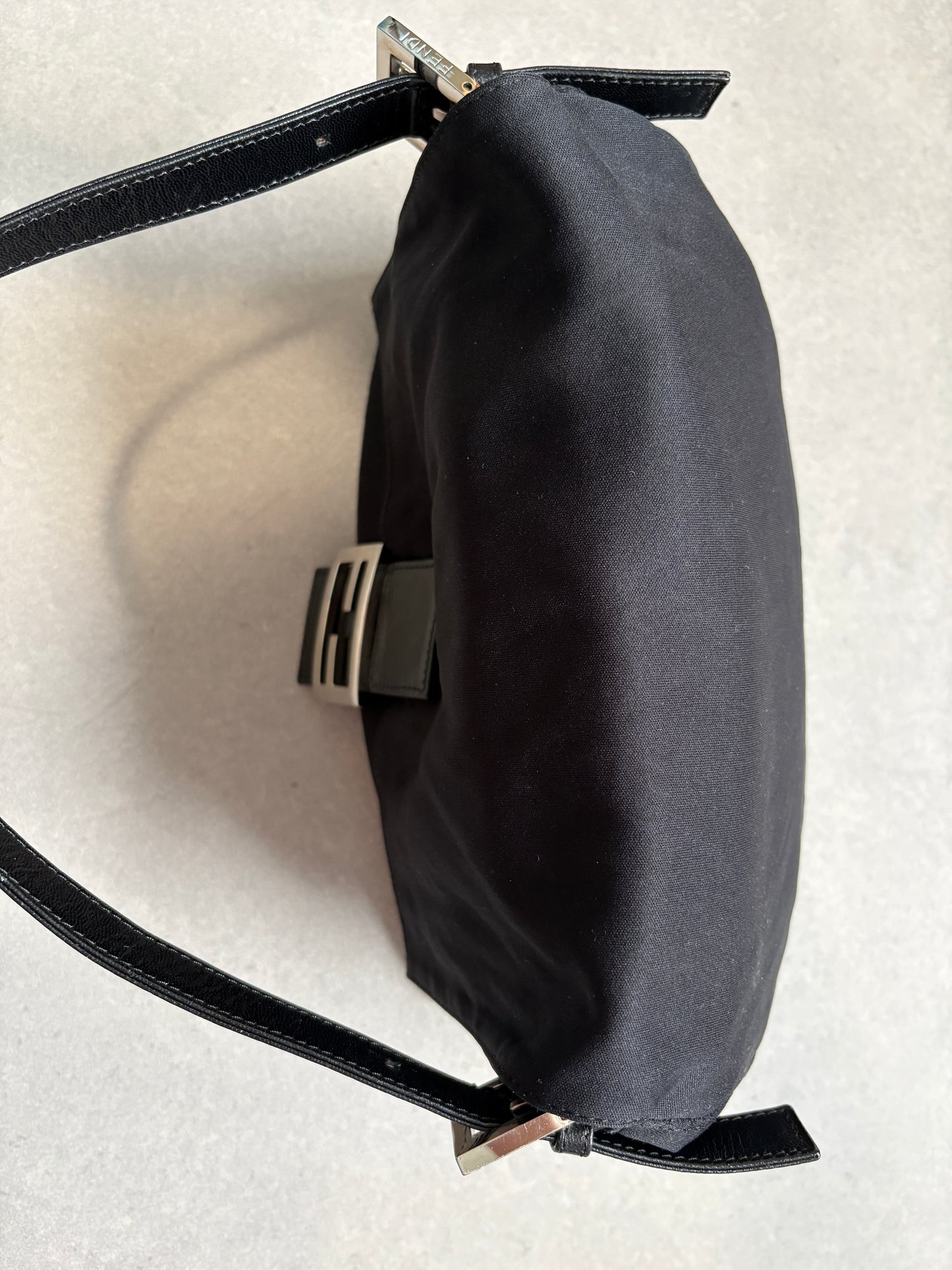 Fendi Baguette Mamma Shoulder Bag Black