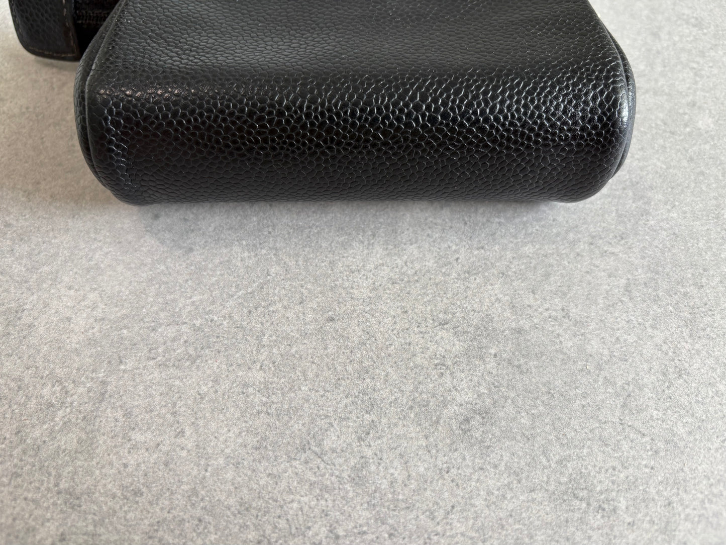 Chanel Black Cavier Leather with Gold Hardware