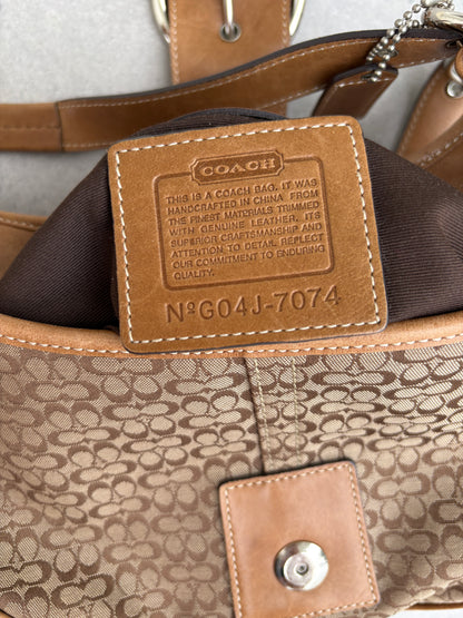 Coach Brown Monogram Signature Shoulder Bag