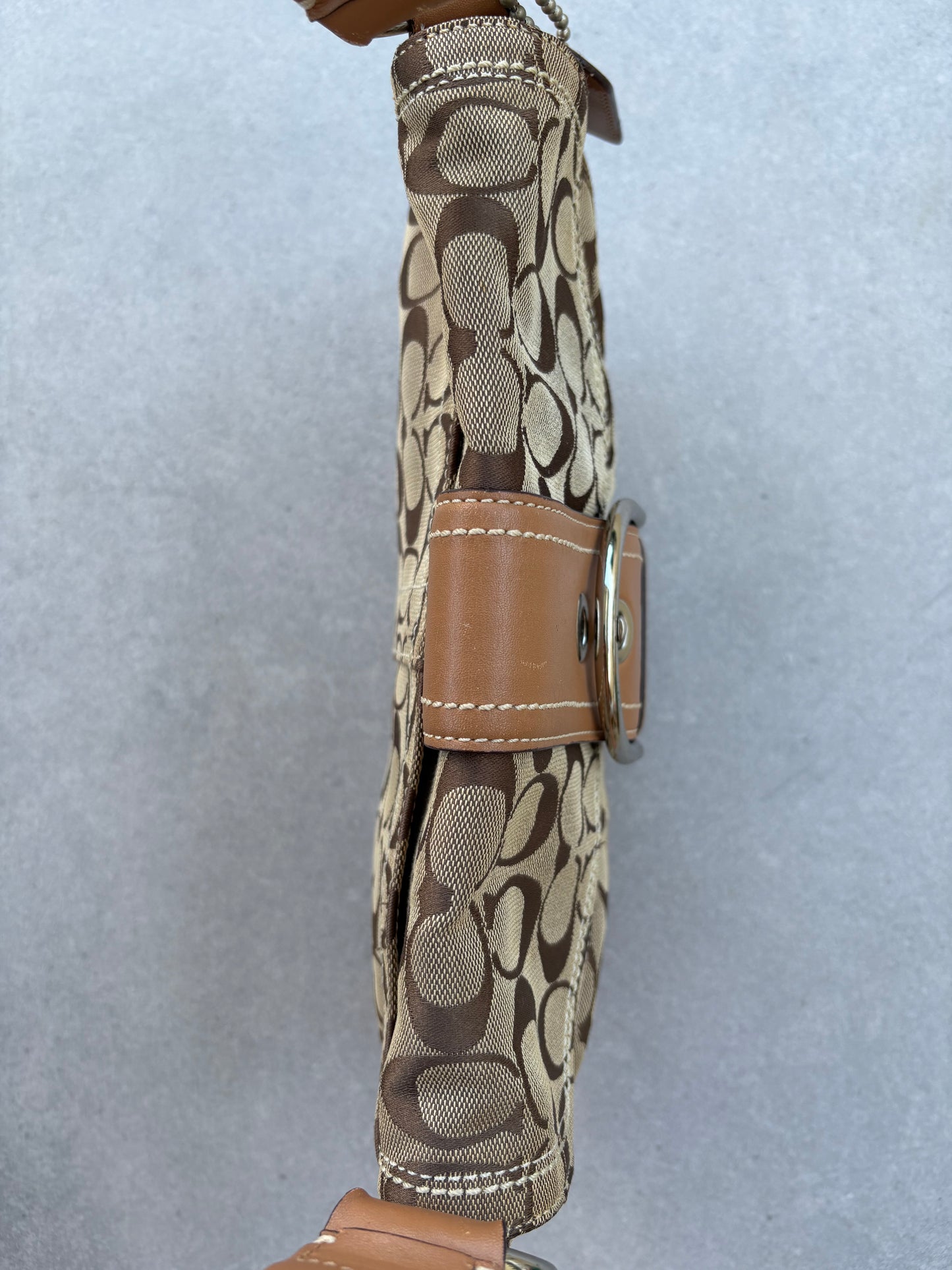 Coach Soho Brown Monogram Shoulder Bag