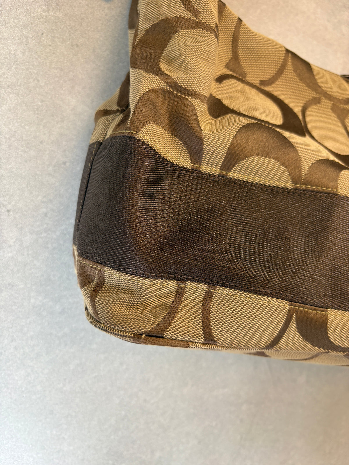 Coach Brown Monogram Hobo Shoulder Bag