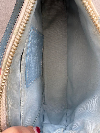 Coach Signature Demi Blue Optic Shoulder Bag Rare