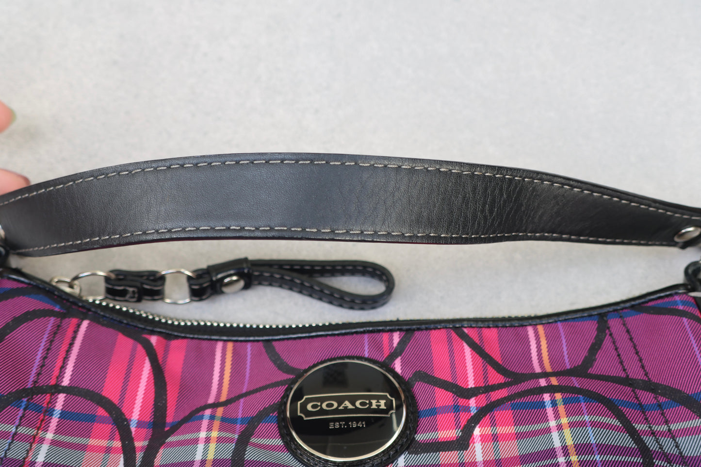 Coach Poppy Tartan Shoulder Bag