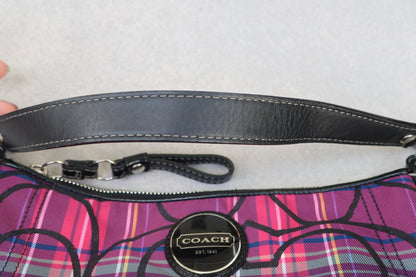 Coach Poppy Tartan Shoulder Bag
