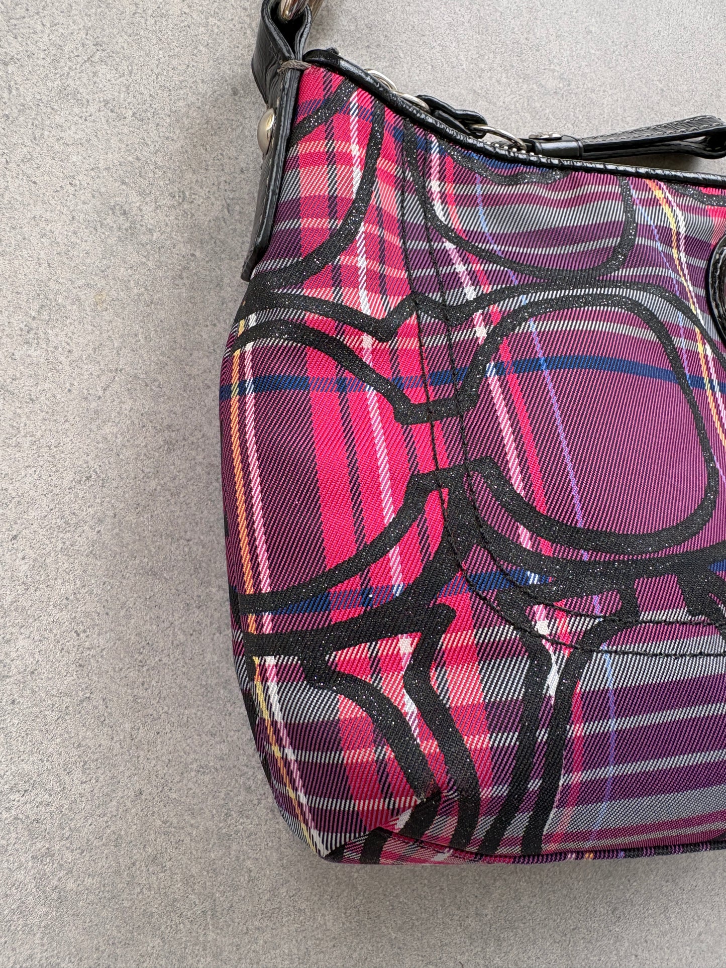 Coach Poppy Tartan Shoulder Bag
