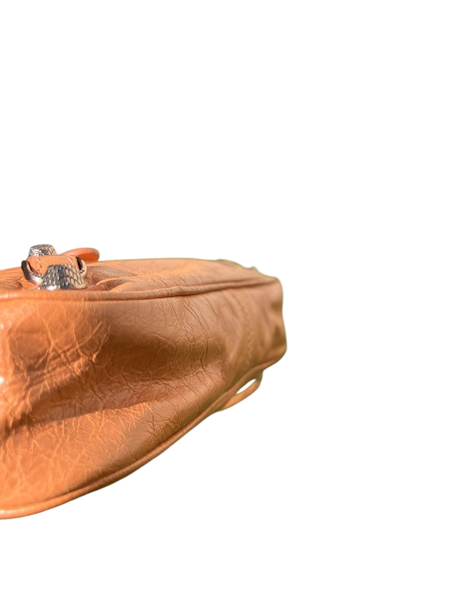 Balenciaga Orange Leather City Hip Crossbody Bag 2000s